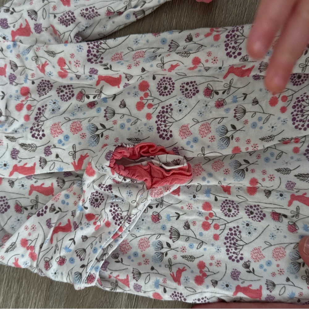 Pink Floral Footed One-Piece Pajamas - magnetic me - Picture 3 of 3